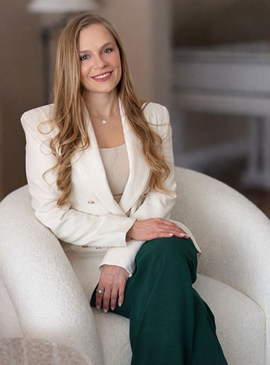 Monika Pogoda, DDS, partner and Dog